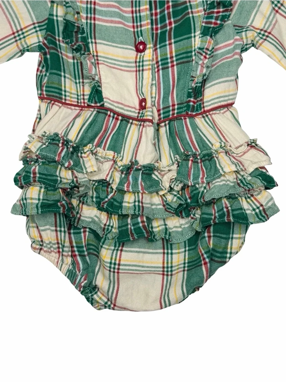 RuffleButts Plaid Romper
